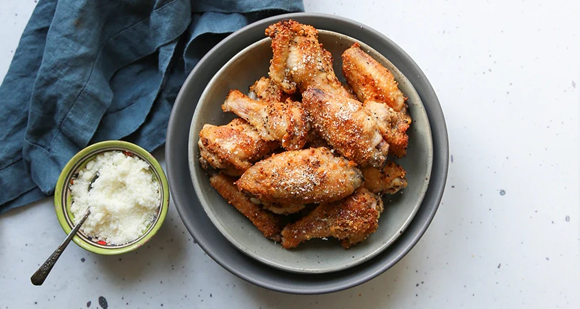 Air Fryer Garlic Parmesan Wings